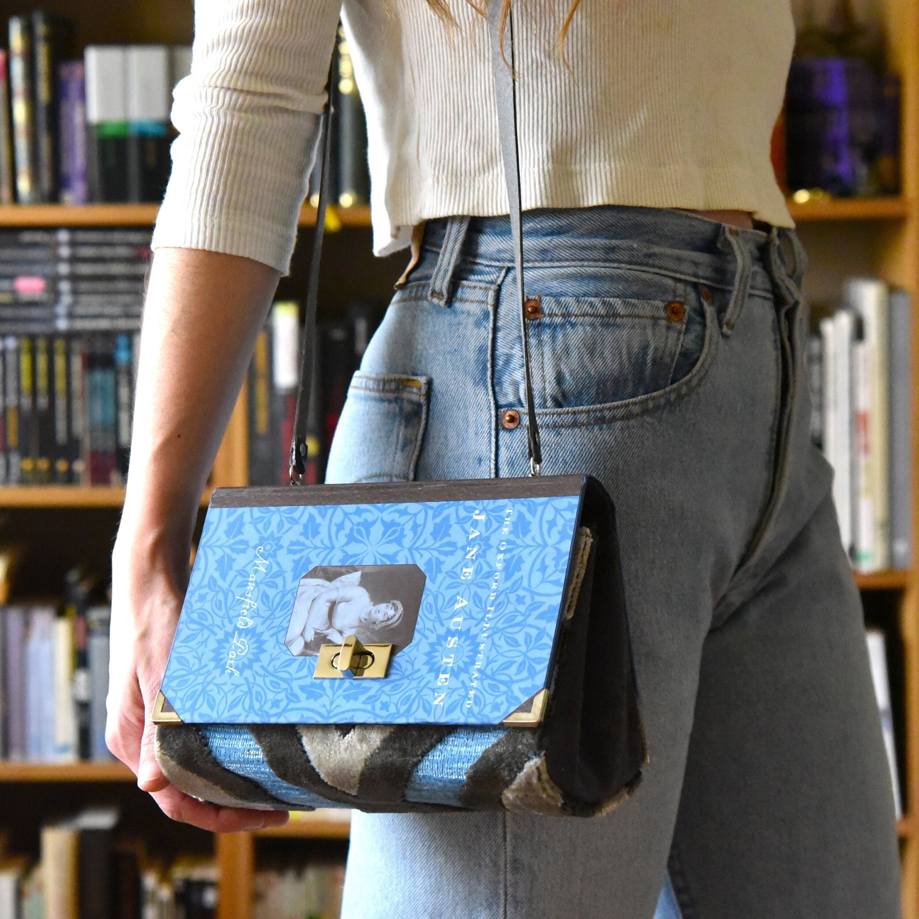 Book-bag in REAL Recycled Book Unique 