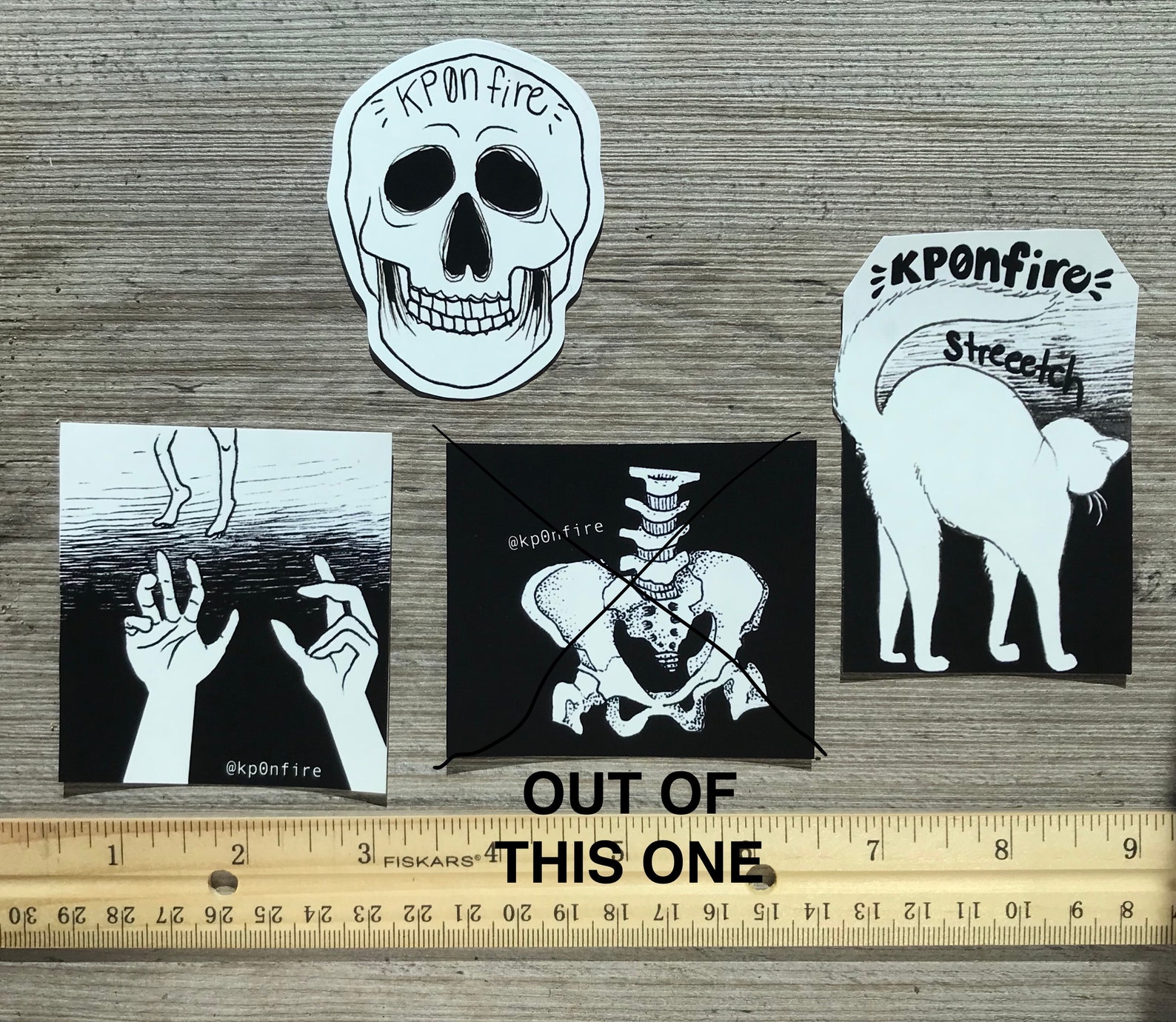 Horror / Gore / Skeleton Vinyl Sticker Mini Pack 3 stickers Etsy
