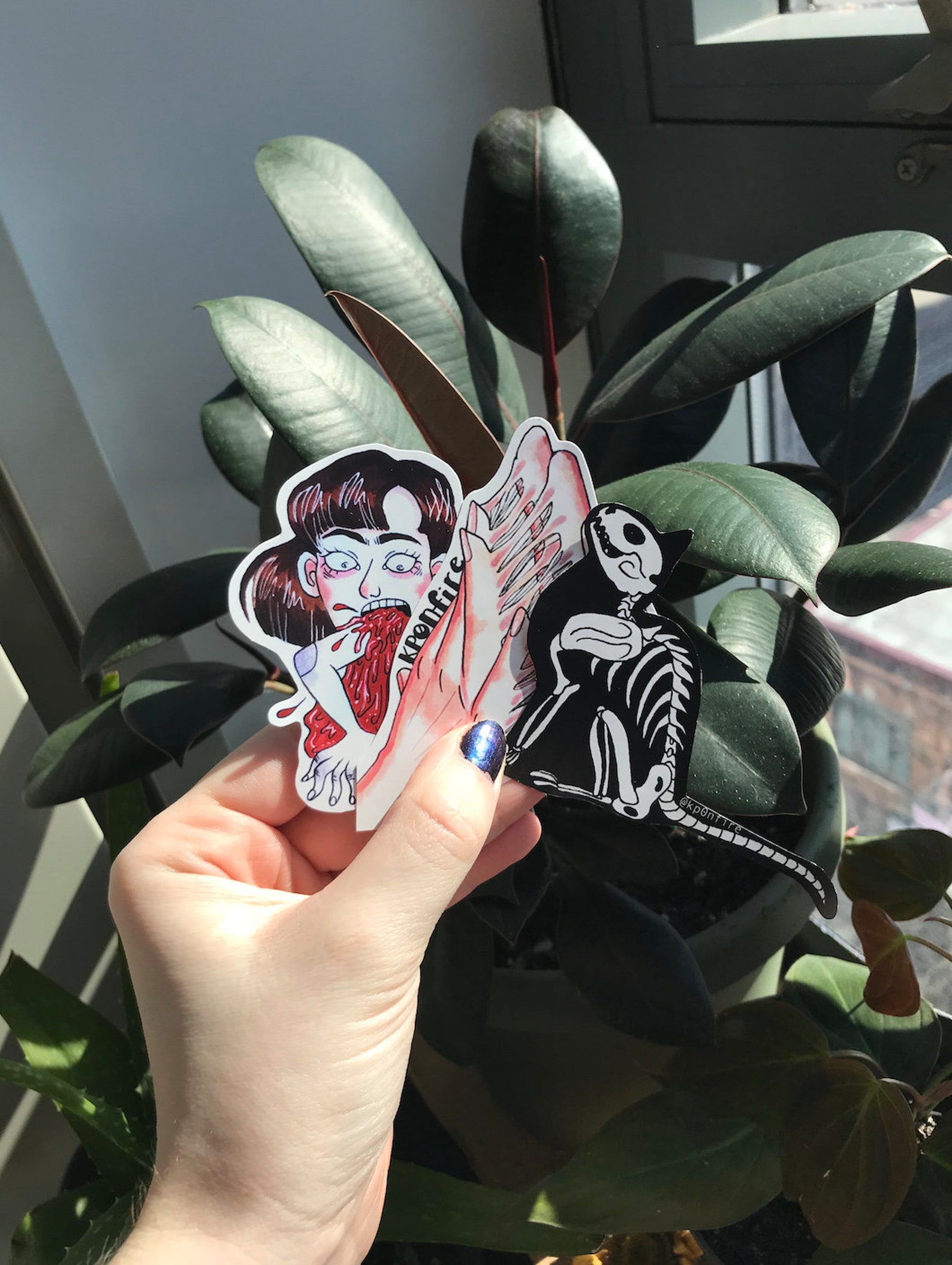 Horror / Gore / Skeleton Vinyl Sticker Mini Pack 3 stickers Etsy