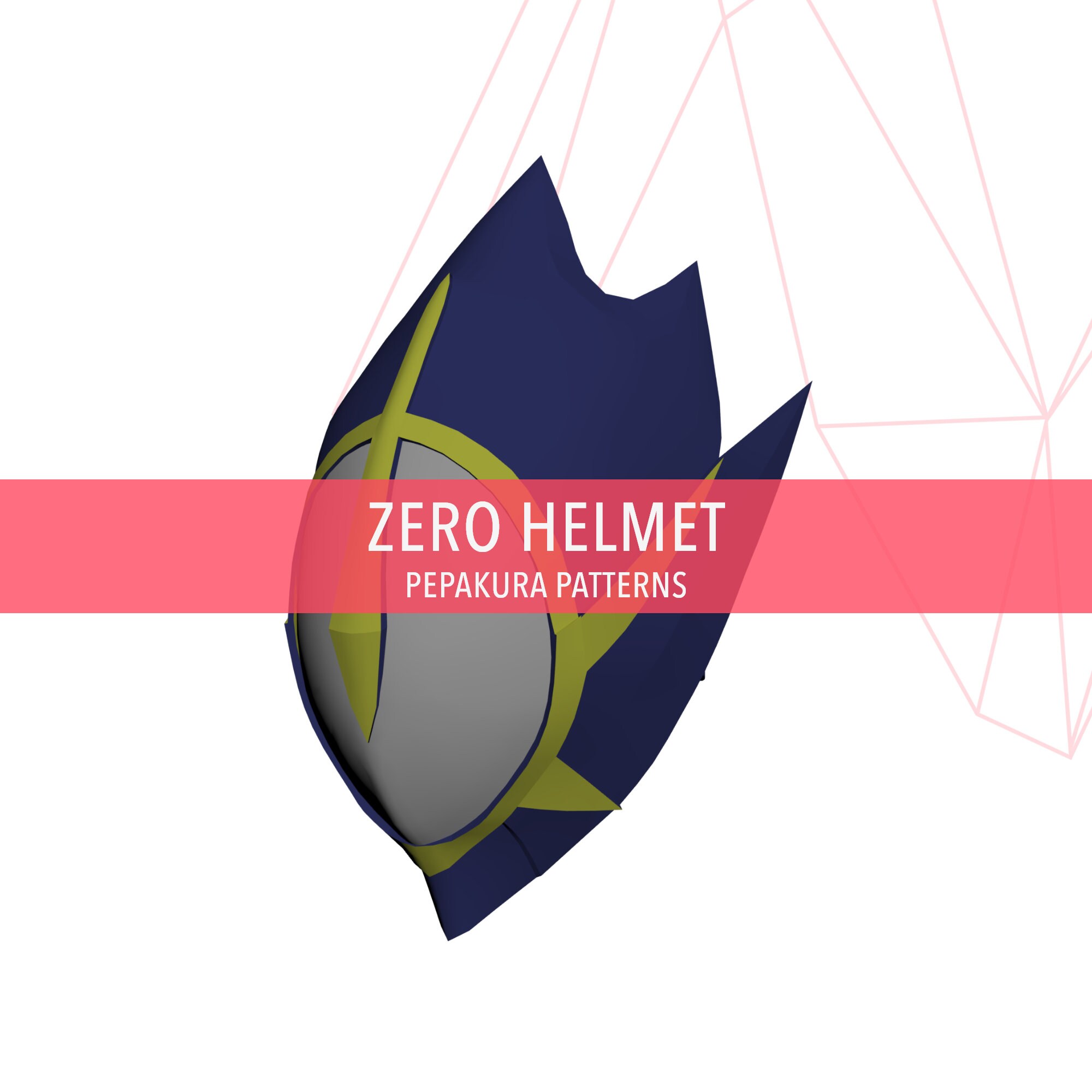 Lelouch Zero Helmet Code Geass Cosplay Pepakura Foam Etsy