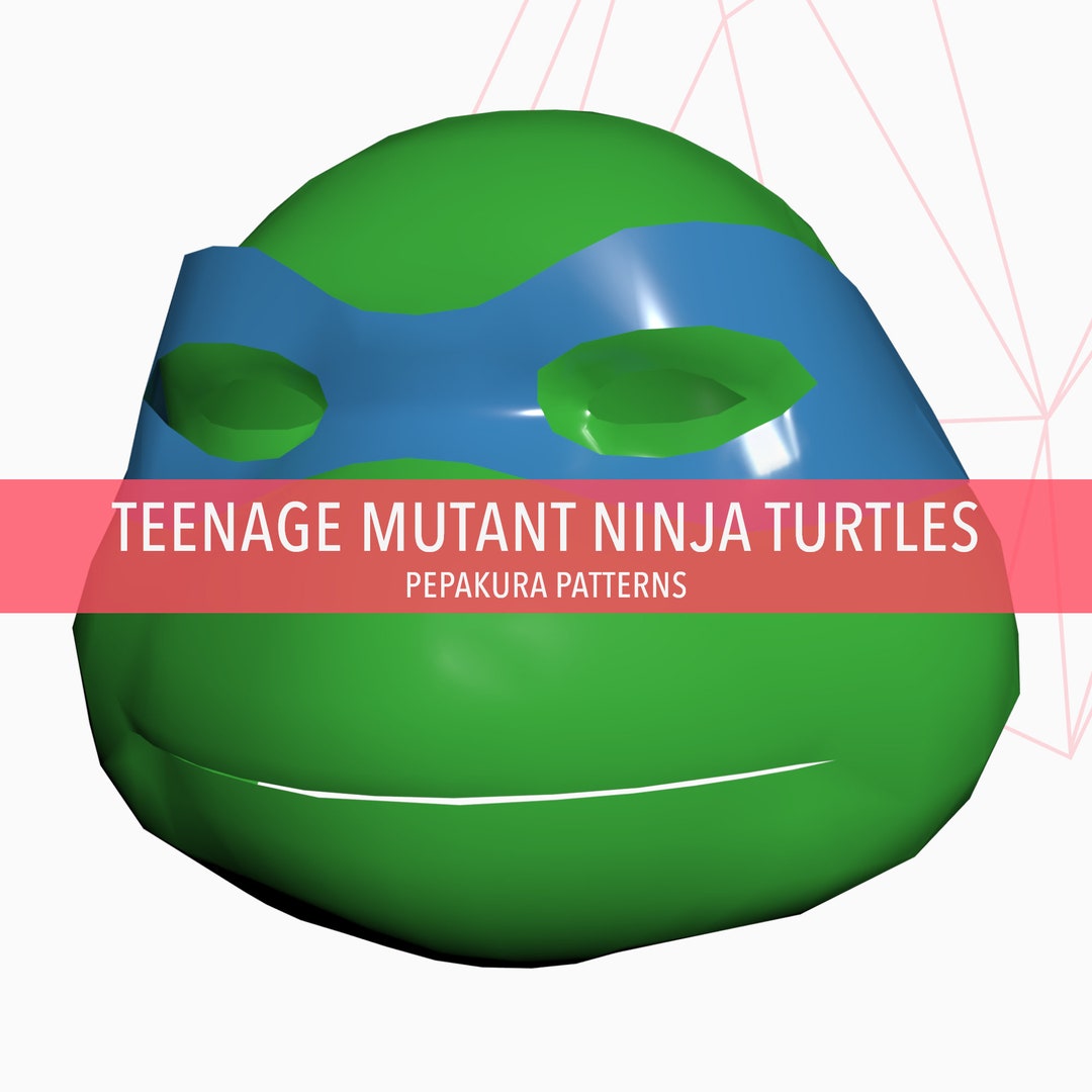 ninja-turtle-head-tnmt-cosplay-pepakura-foam-template-etsy-uk