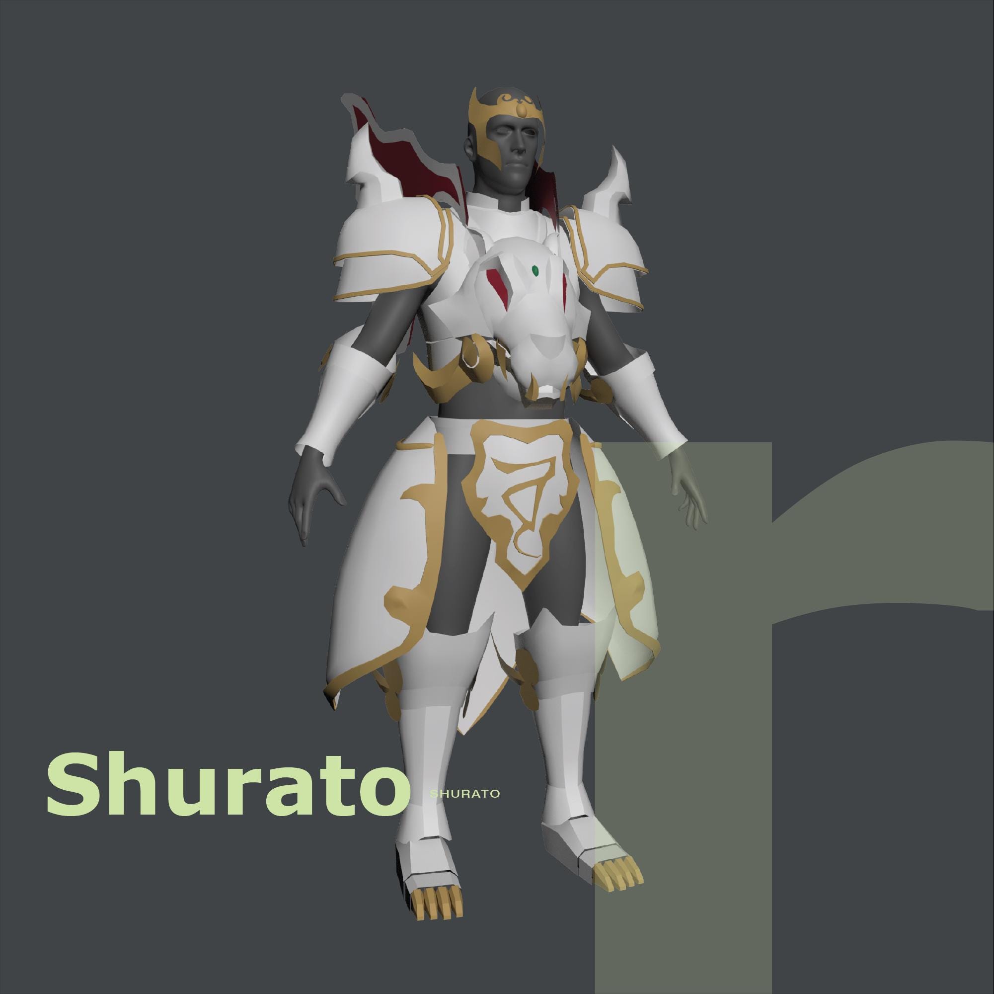 Shurato BW - DIY Cosplay Pepakura Foam Template