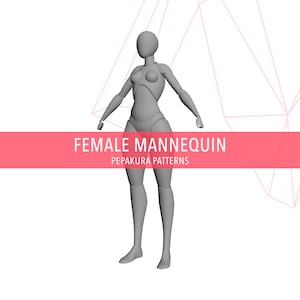 Base de maniquí femenino - Plantilla de espuma Pepakura DIY