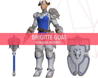 Brigitte Goat Armor - DIY Cosplay Pepakura Foam Template