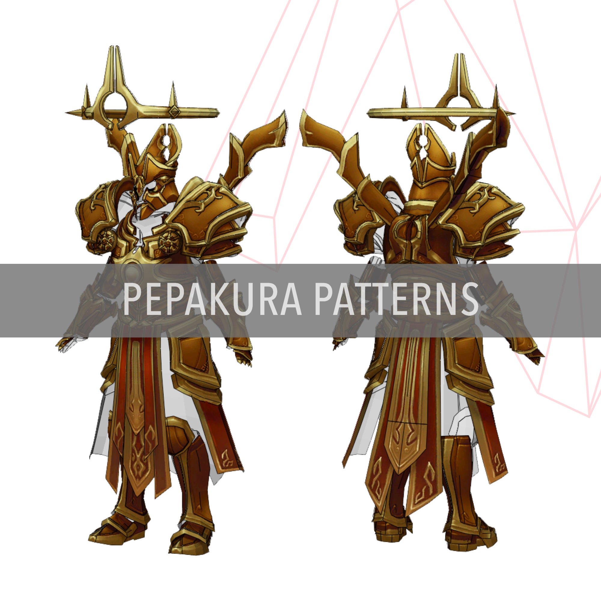 Diablos Beta Female Armor DIY Cosplay Pepakura Template 