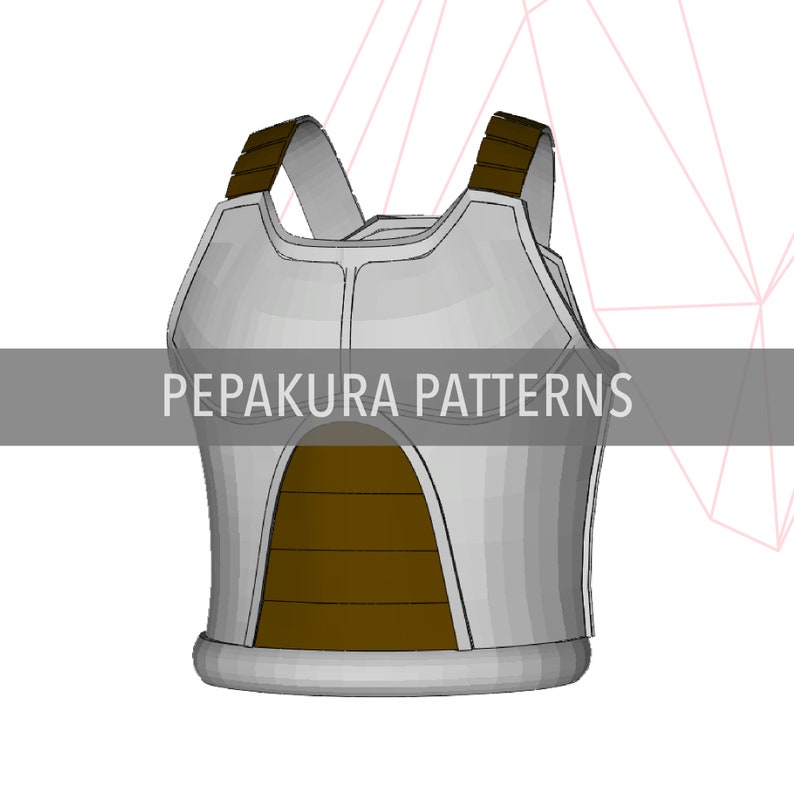 Saiyan Elite Armor Cosplay Pepakura Foam Template Etsy