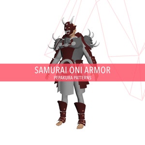 Oni Samurai - DIY Halloween Cosplay Pepakura Foam Template