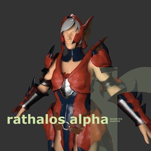 Rathalos Alpha Female - DIY Cosplay Pepakura Foam Template