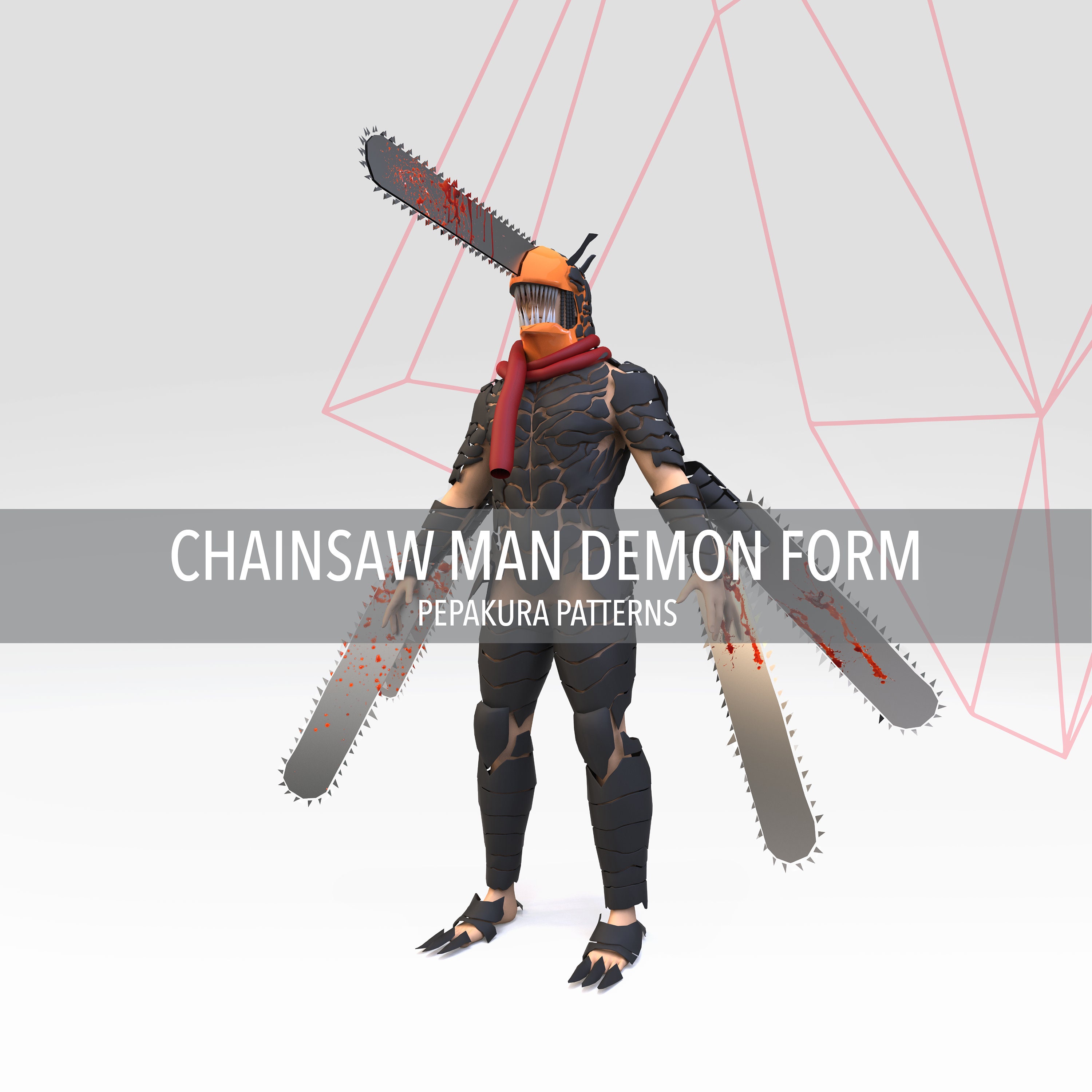 How to Make a Chainsaw Man Cosplay - Free EVA Foam Template