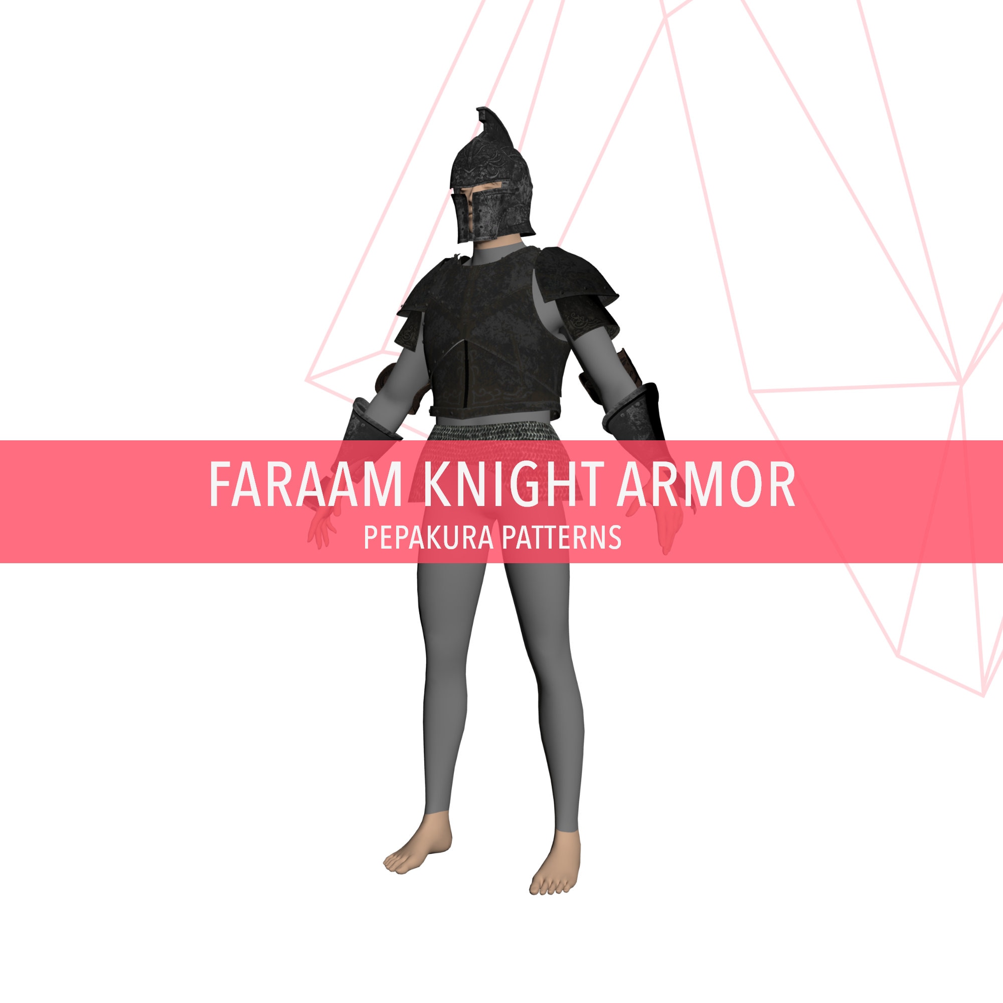Faraam Knight Plantilla de espuma de cosplay pepakura DIY Etsy México