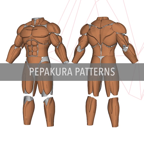 MUSCLE SUIT (Foam Template) Muscle Suit Pepakura Muscle Body Cosplay