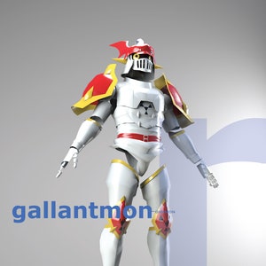 Gallantmon - DIY Cosplay Pepakura Foam Template
