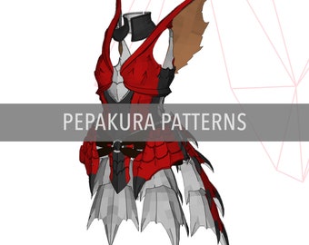 Diablos Beta Female Armor DIY Cosplay Pepakura Template 