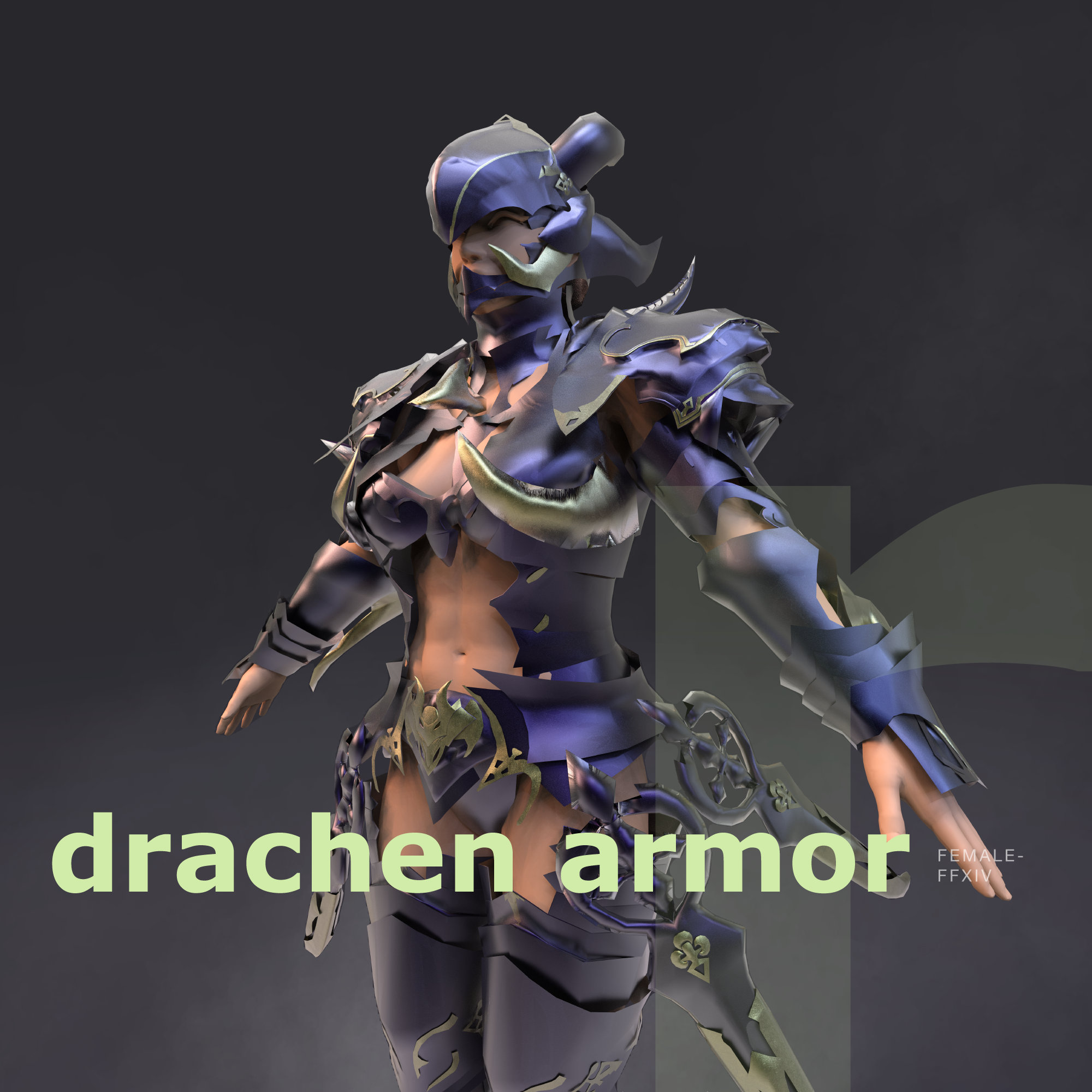 Drachen Female Armor Dragoon Cosplay Pepakura Foam Template - Etsy
