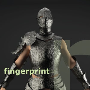 Fingerprint Inspired - DIY Cosplay Pepakura Foam Template