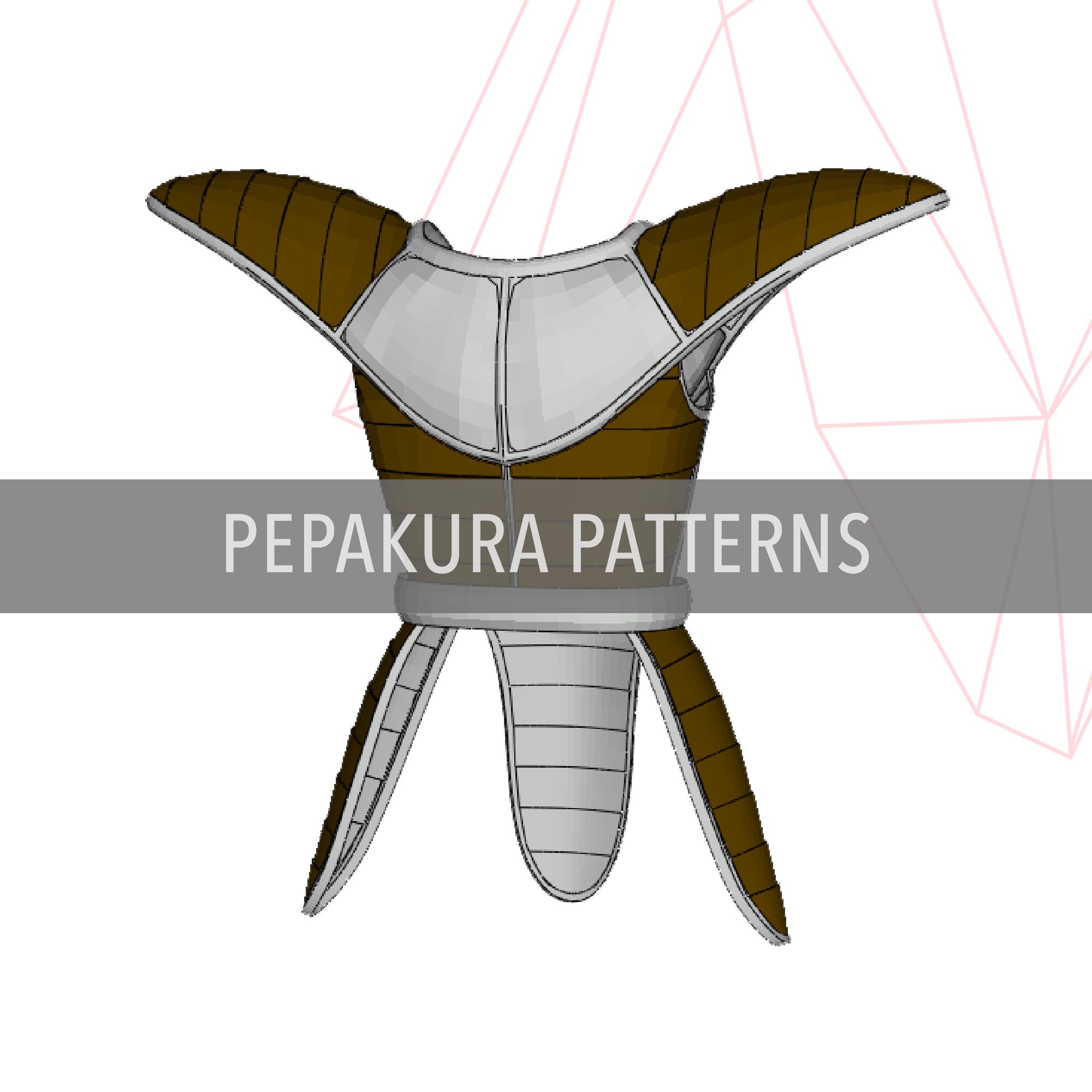 Saiyan Full Battle Armor Cosplay Pepakura Foam Template | Etsy