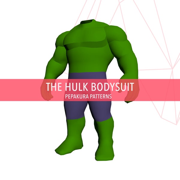 El traje musculoso de Hulk - Plantilla de espuma Cosplay Pepakura