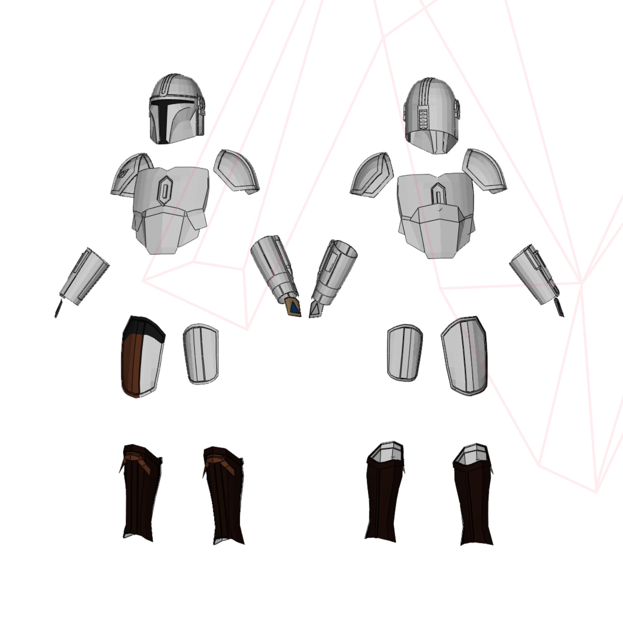 Mandalorian Beskar Armor Pepakura Files Etsy