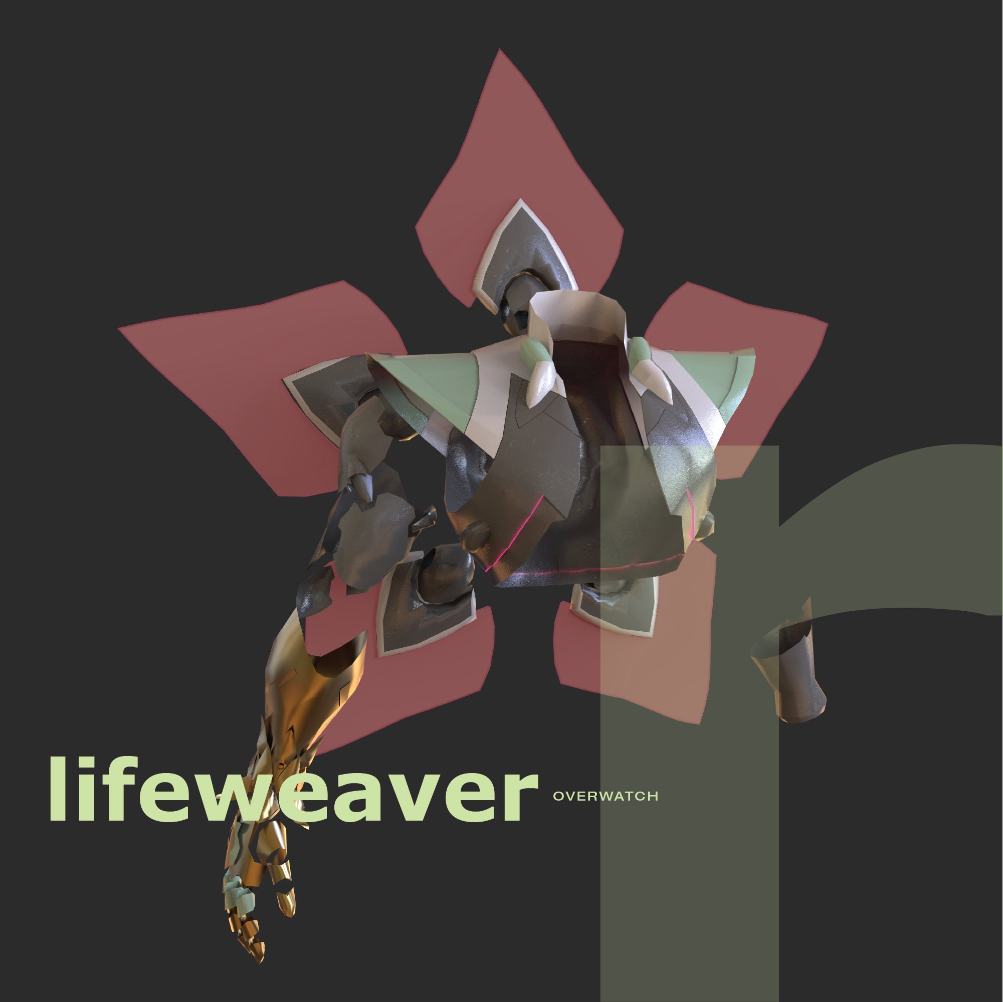 Lifeweaver Inspired - DIY Cosplay Pepakura Foam Template