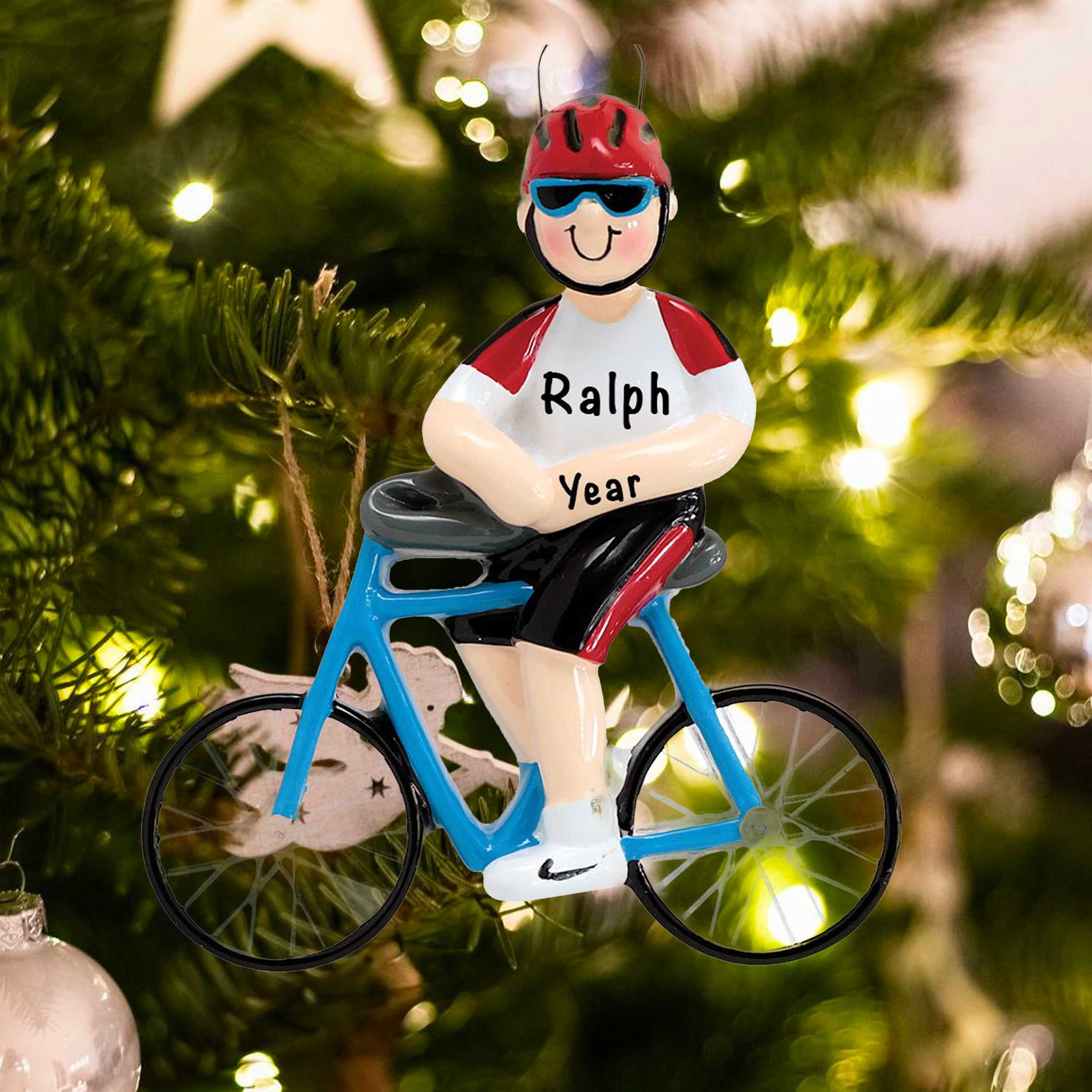Man Cycling Personalized Ornament Cyclist Ornament Sports Etsy UK