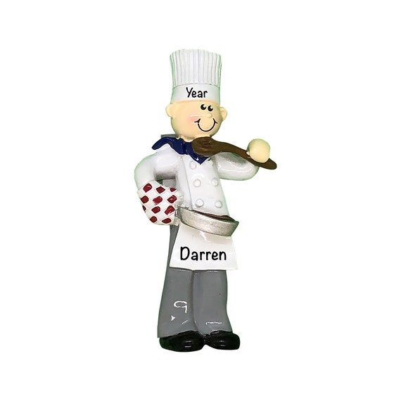 Custom Chef Ornament, Cooking Gifts for Men, Top Male Chef Decor for  Kitchen, Baker, Baking Ornament, Christmas Gift for Cook, Chef Figurine 