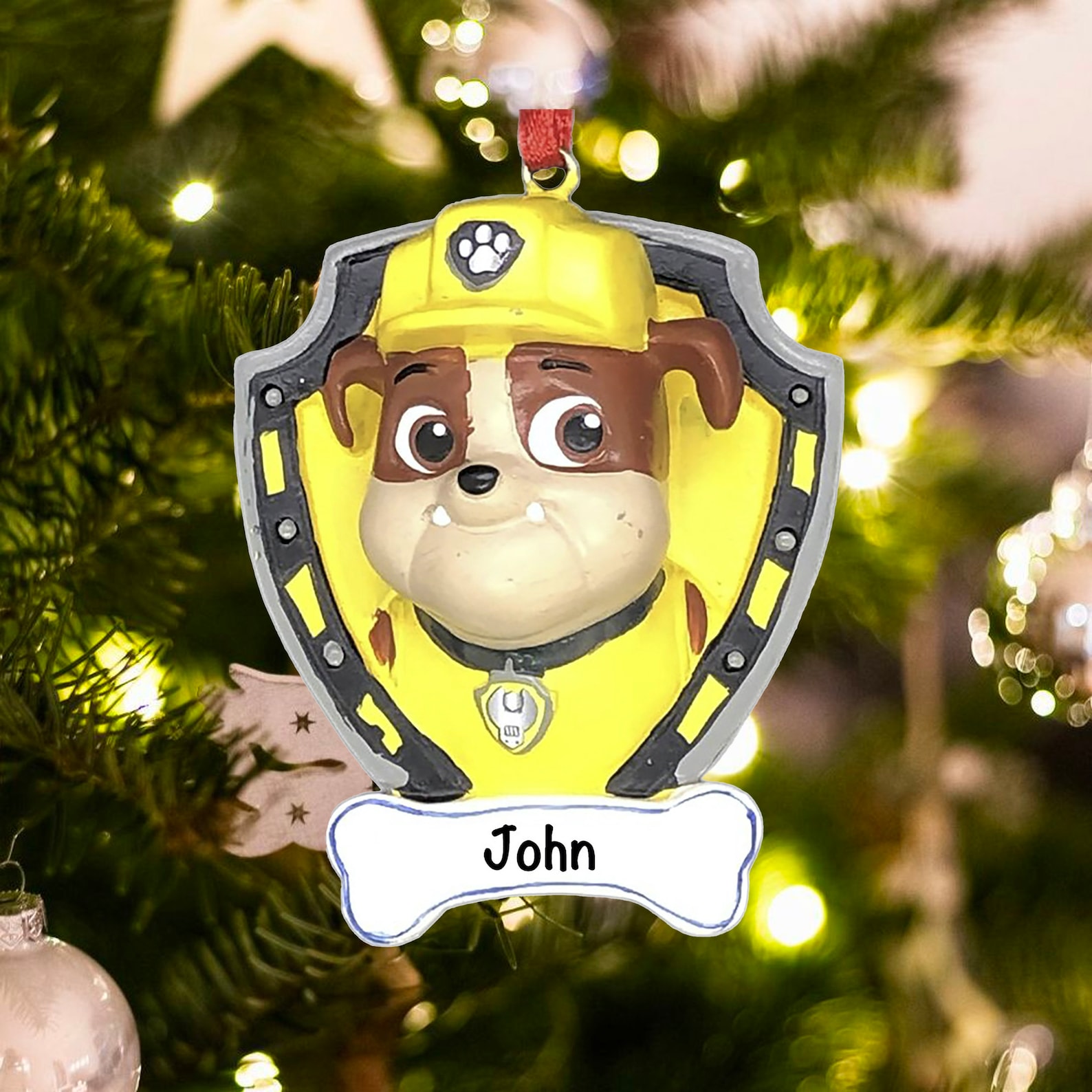 Paw Patrol Rubble Christmas Ornaments Coloring Page vrogue.co