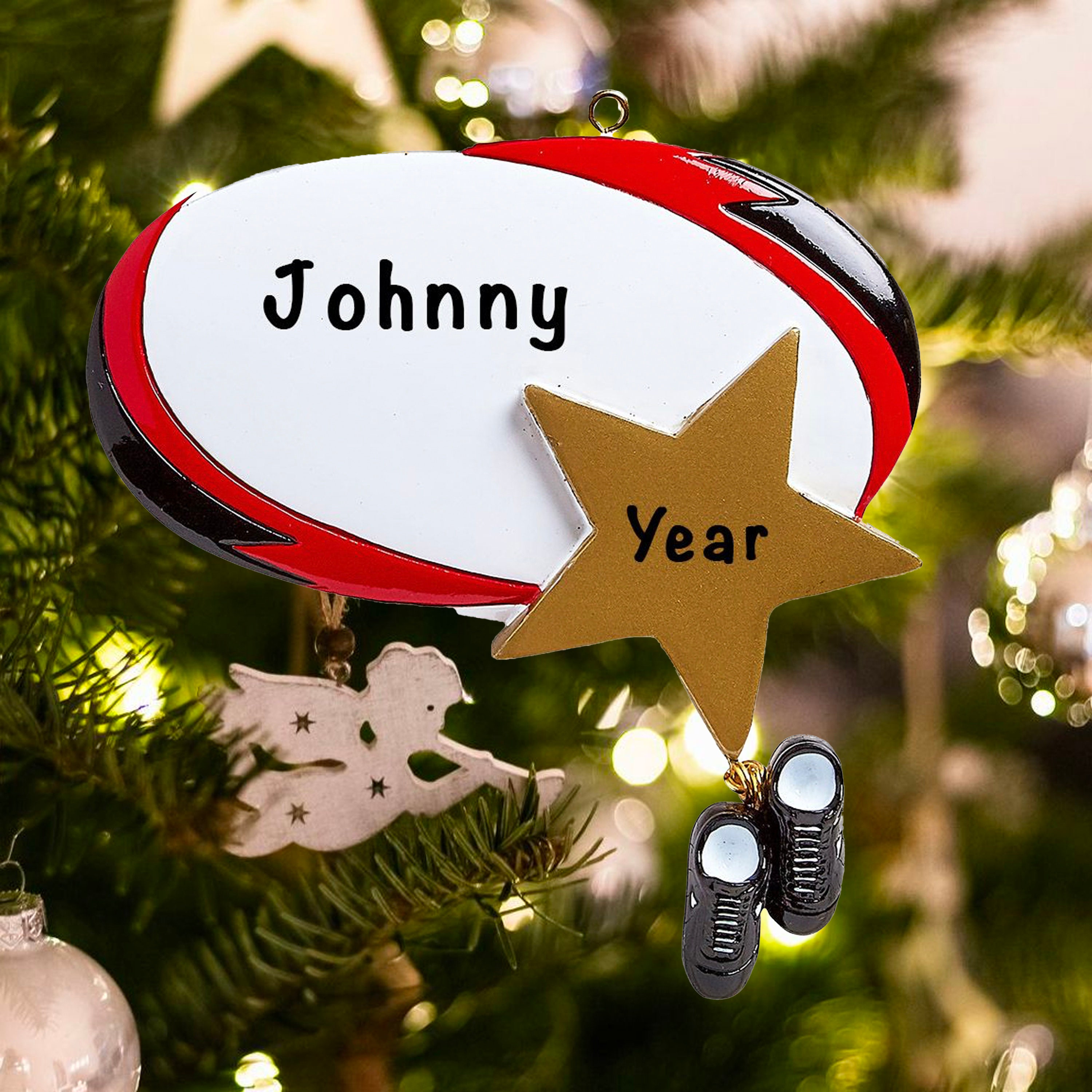 Personalized Rugby Ornament Sports Christmas Tree Ornament Etsy UK