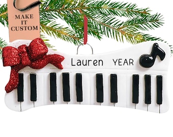 Mini Piano Ornament, Keyboard Ornament, Music Christmas Ornament, Piano Lover Charm, Piano Teacher Gift, Musical Instrument Gift for Pianist