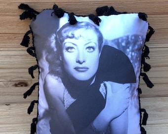 Joan Crawford - Handmade Classic Movie Art Pillow (with Fluffy Stuffing)