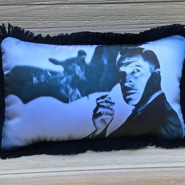 The Bat Pillow, Vincent Price, Agnes Moorehead, Handmade Classic Movie Art Pillow (with Fluffy Stuffing) | Movie Posters