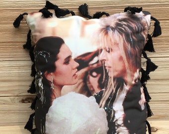 Labyrinth Pillow, David Bowie & Jennifer Connelly, Handmade Classic Movie Art Pillow (with Fluffy Stuffing)