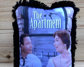 The Apartment Pillow - Handmade Classic Movie Art Pillow (with Fluffy Stuffing) Shirley MacLaine | Jack Lemmon