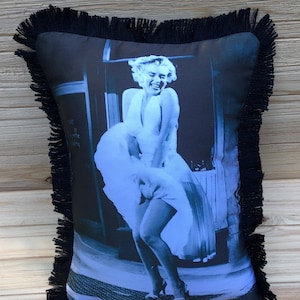 Marilyn Monroe Pillow - The Seven Year Itch - Handmade Classic Movie Art Pillow (with Fluffy Stuffing) | Classic Movies