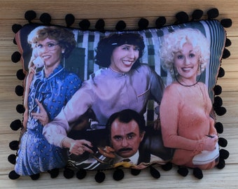 9 to 5 Pillow – Jane Fonda, Lily Tomlin, Dolly Parton  - Handmade Classic Movie Art Pillow (with Fluffy Stuffing) | Classic Movie Posters