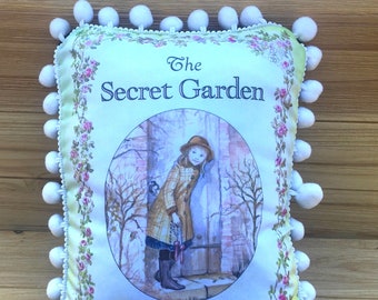 The Secret Garden Pillow: Handmade Classic Children's Book Art Pillow (with Fluffy Stuffing), Tasha Tudor