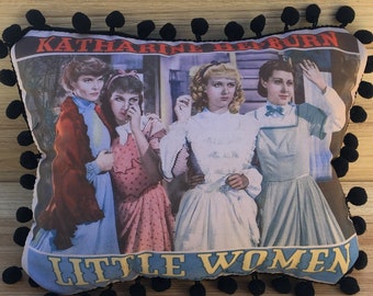 Little Women - Handmade Classic Movie Art Pillow (with Fluffy Stuffing), Katherine Hepburn