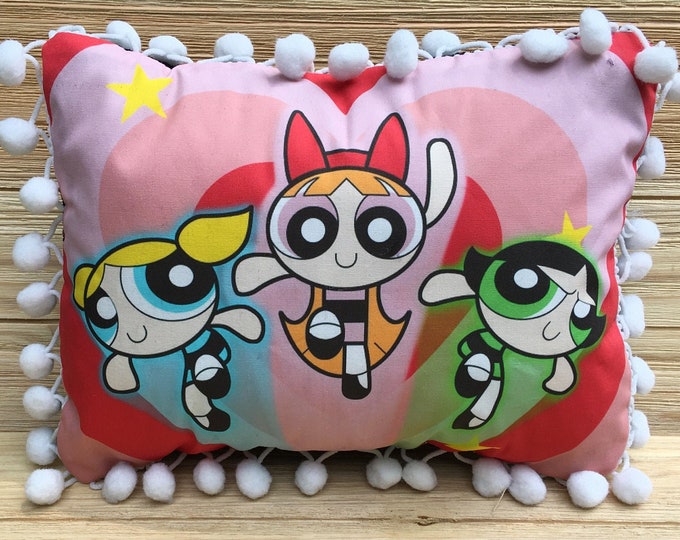 The Powerpuff Girls Pillow, Handmade Classic Cartoons Art Pillow (with Fluffy Stuffing)