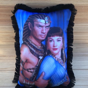 The Ten Commandments Pillow: Handmade Classic Movie Art Pillow (with Fluffy Stuffing), Yul Brynner, Classic Movie Stars
