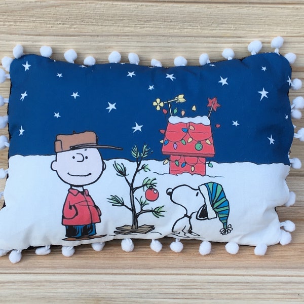 Charlie Brown Christmas- Handmade Classic Cartoon Art Pillow (with Fluffy Stuffing) | Snoopy