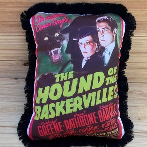 The Hound of the Baskervilles Pillow- Handmade Classic Movie Art Pillow (with Fluffy Stuffing) |Basil Rathbone | Sherlock Holmes