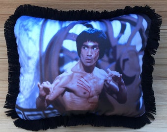 Enter the Dragon - Handmade Classic Movie Art Pillow (with Fluffy Stuffing), Bruce Lee | Movie Posters