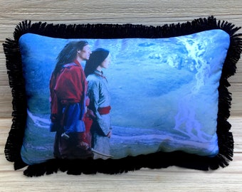 Crouching Tiger, Hidden Dragon Pillow, Zhang Ziyi & Chang Chen, Handmade Movie Art Pillow (with Fluffy Stuffing)