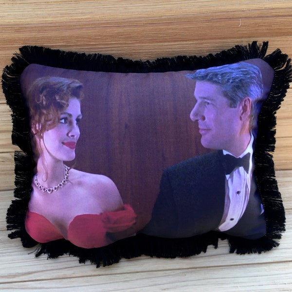 Pretty Woman Pillow – Julia Roberts & Richard Gere - Handmade Classic Movie Pillow (with Fluffy Stuffing)