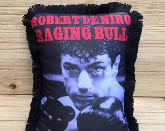 Raging Bull Pillow - Handmade Classic Movie Art Pillow (with Fluffy Stuffing) Robert De Niro | Classic Movies Posters