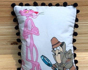 The Pink Panther Pillow, Handmade Classic Cartoon Art Pillow (with Fluffy Stuffing)