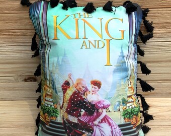 The King and I Pillow, Deborah Kerr & Yul Brynner, Handmade Classic Movie Art Pillow (with Fluffy Stuffing)