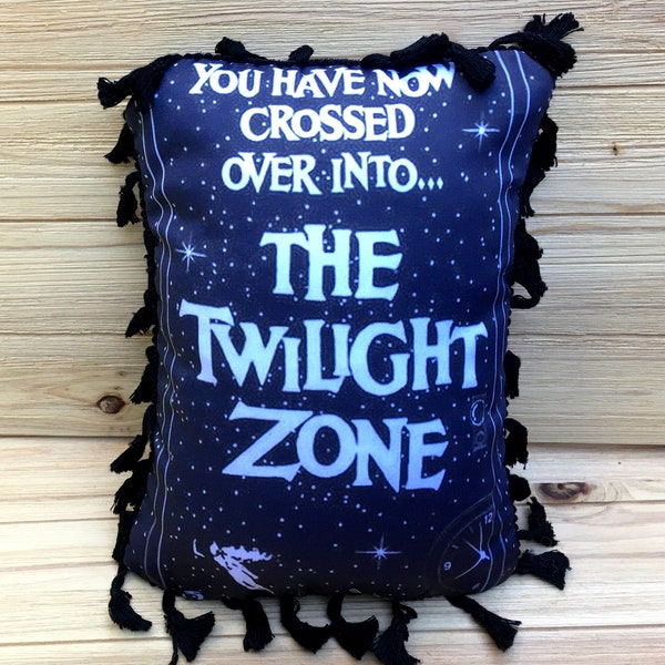 The Twilight Zone Pillow, Handmade Classic TV Art Pillow (with Fluffy Stuffing)