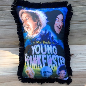 Young Frankenstein Pillow, Gene Wilder, Teri Garr, Madeline Kahn, Handmade Classic Movie Pillow (with Fluffy Stuffing) | Movie Posters