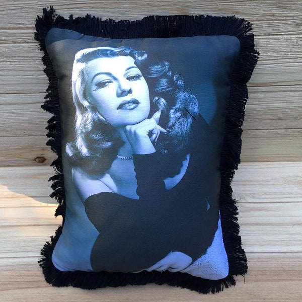 Rita Hayworth Pillow - Gilda, Handmade Classic Movie Art Pillow (with Fluffy Stuffing)