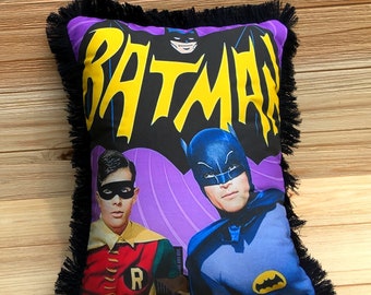 Batman Pillow, Handmade Classic TV Art Pillow (with Fluffy Stuffing)